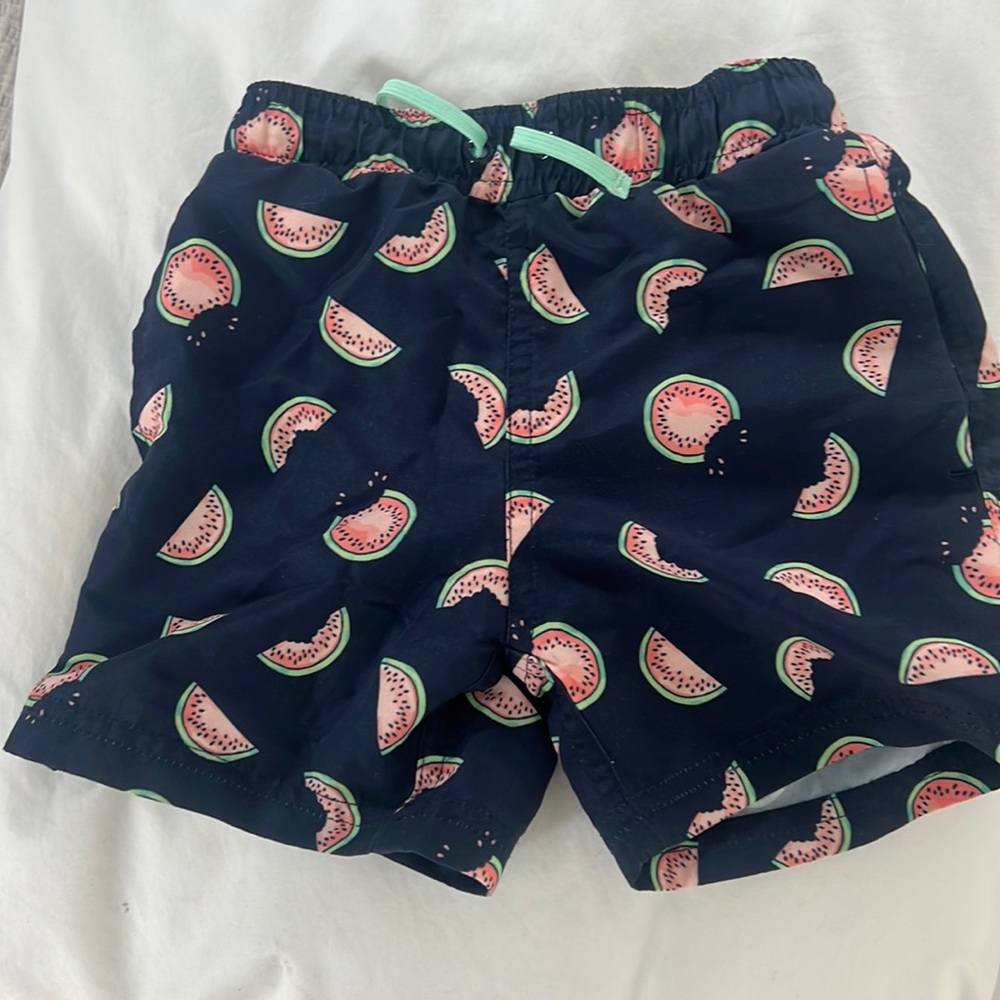 Watermelon print swim trunks, Egg brand, good condition